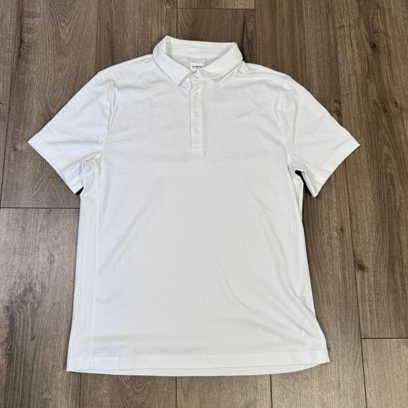 J.Crew Performance Polo Shirt Mens L White Pullover Coolmax Short Sleeve Stretch - Picture 3 of 7